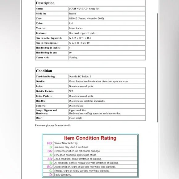 Louis Vuitton Red Patent Tote with Tan Handles - Picture 16 of 16